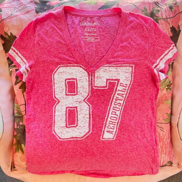aeropostale tate mcrae inspired y2k hot pink jersey 87 t shirt - Picture 6 of 8